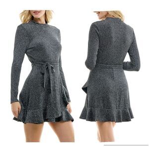 Speechless - juniors' ruffled hem long sleeve dress.